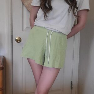 MATE the Label Green Women's Shorts Size XS 100% Cotton